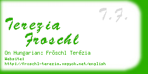 terezia froschl business card